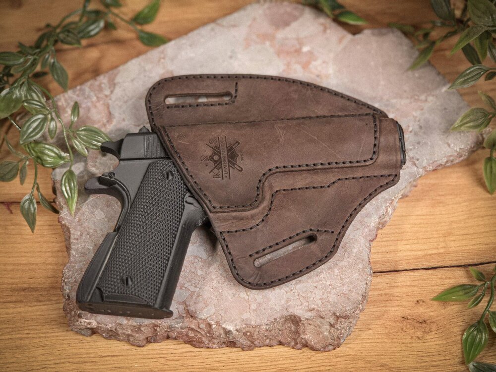 Кожен OWB кобур за COLT 1911, друг ракурс