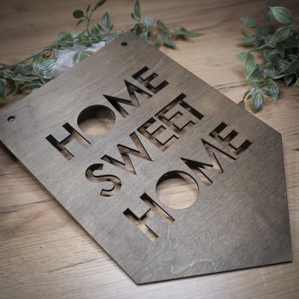 Home Sweet Home - Дървена декорация за стена