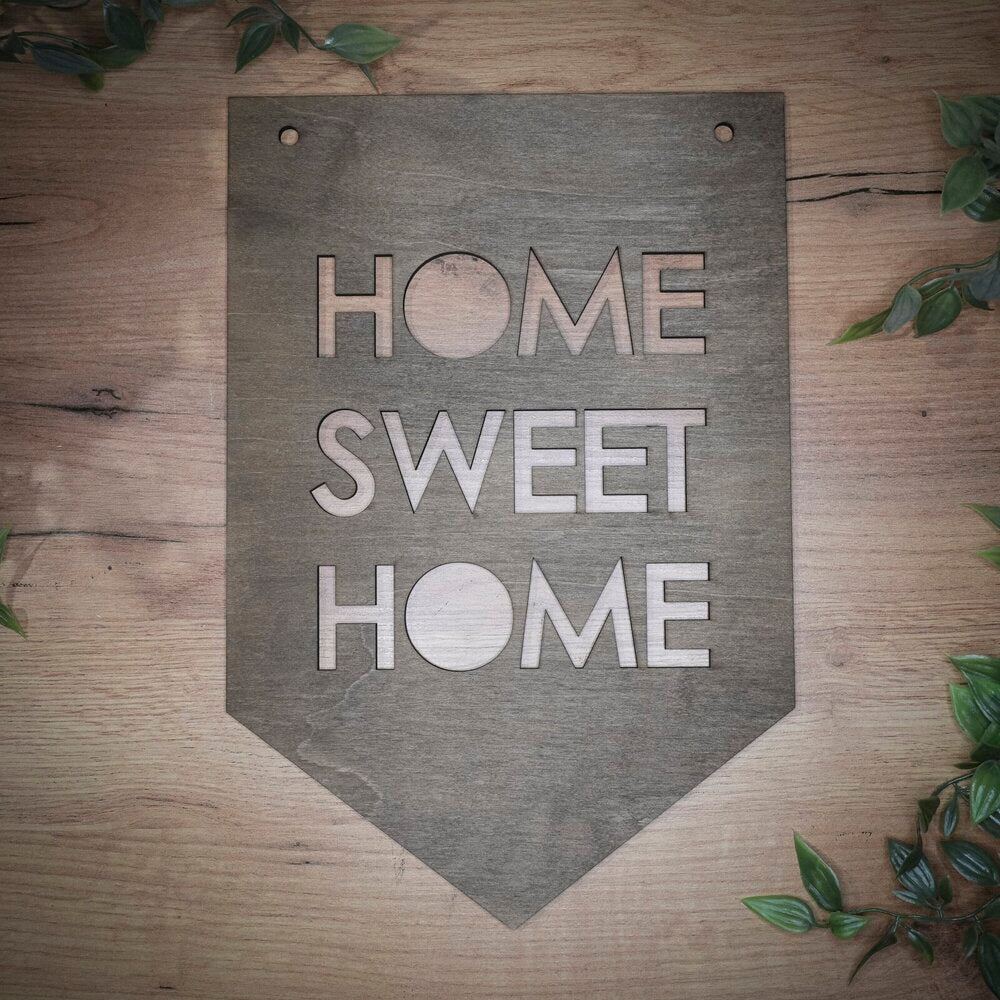 Home Sweet Home - Дървена декорация за стена