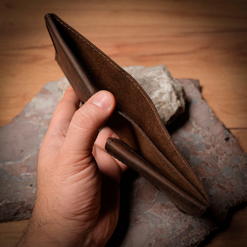 Портфейл Origami от телешка кожа, ръчна изработка